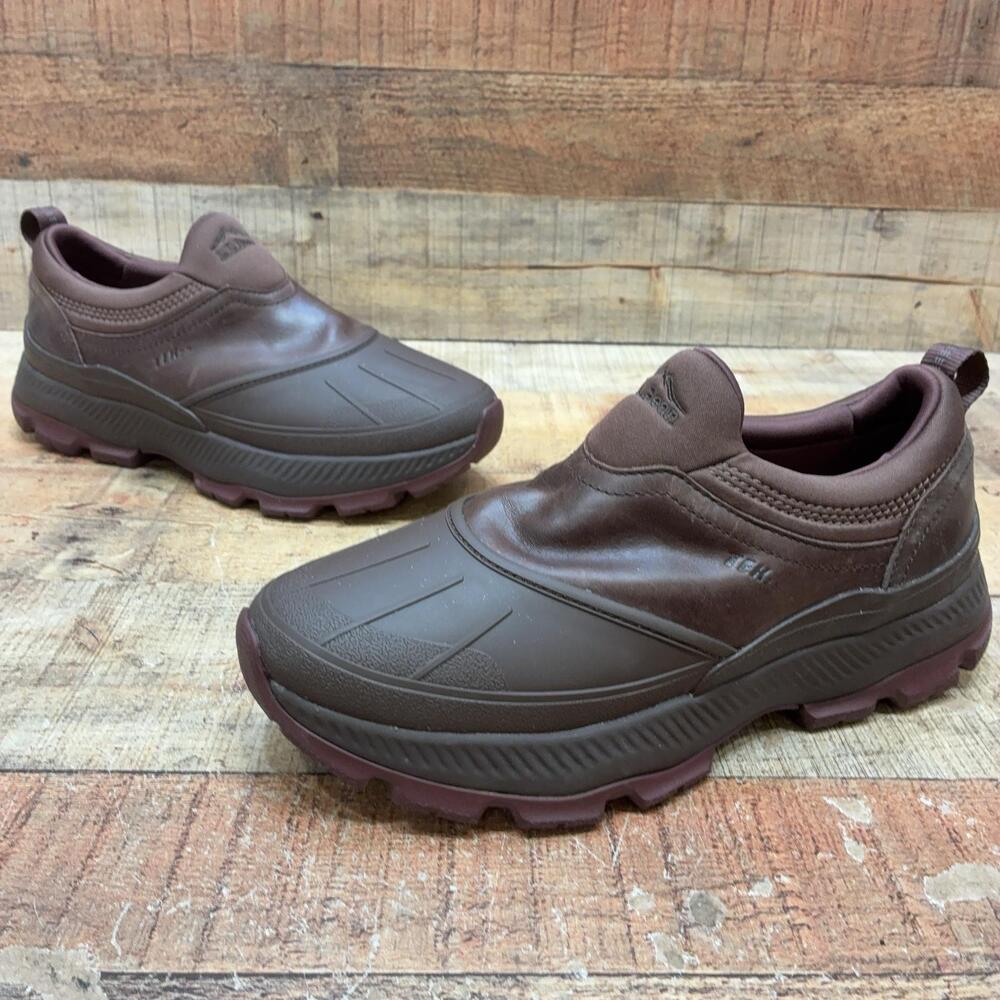 L.L. Bean Shoes Womens Size 10 41 Brown Leather Slip On VertiGrip True Cushioned